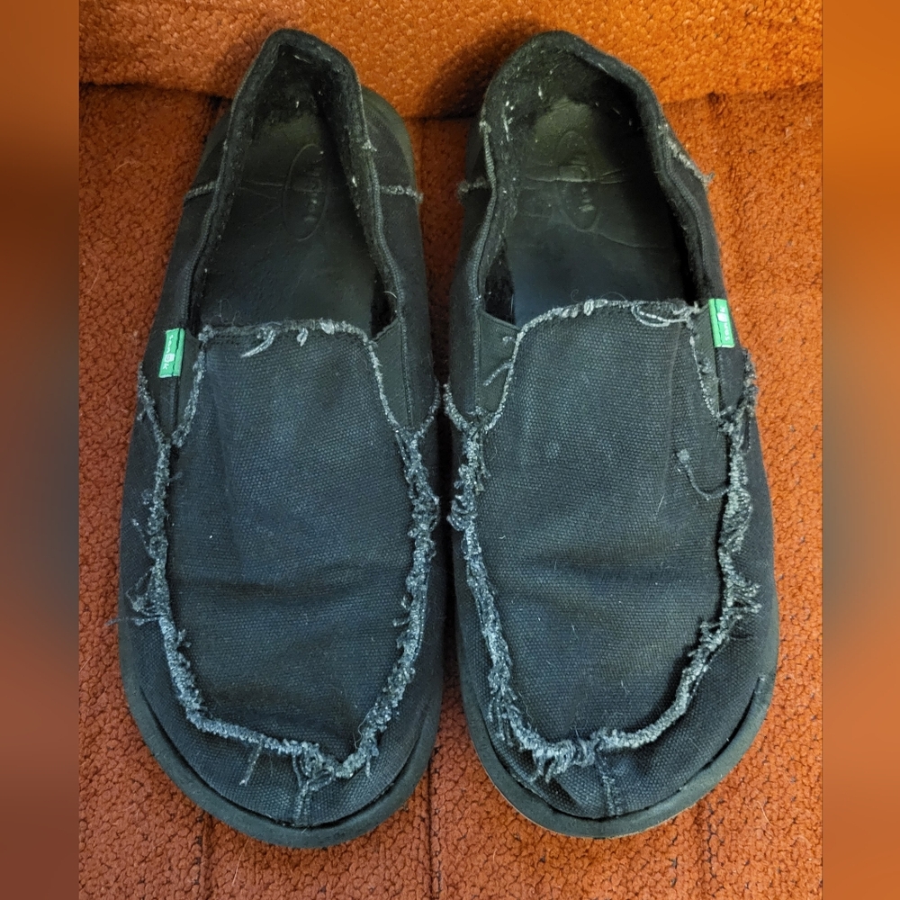 Sanuk Black Casual Slip-On Loafers